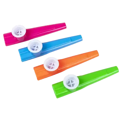 Kazoos coloridos (conjunto de 4)