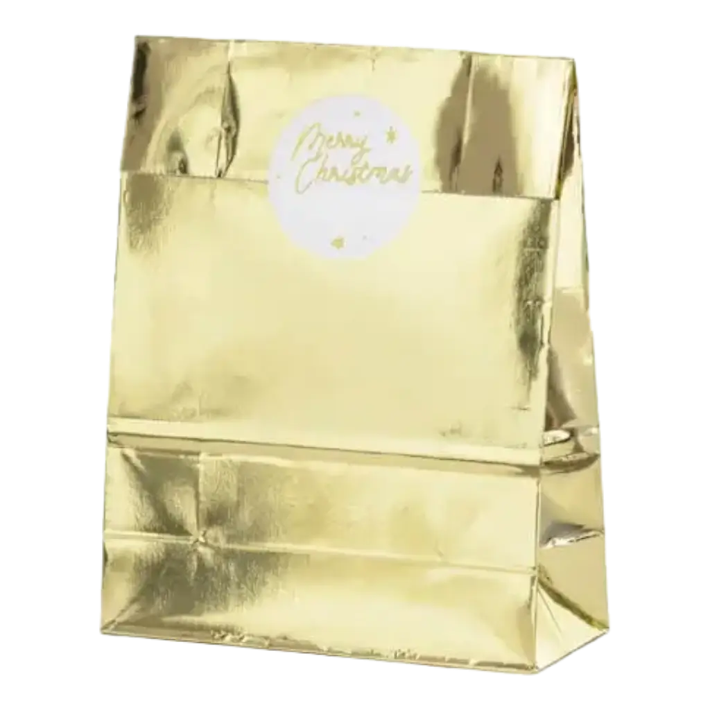 Bolsa de regalo dorada metálica - 18.5x28.5x8cm - Juego de 3