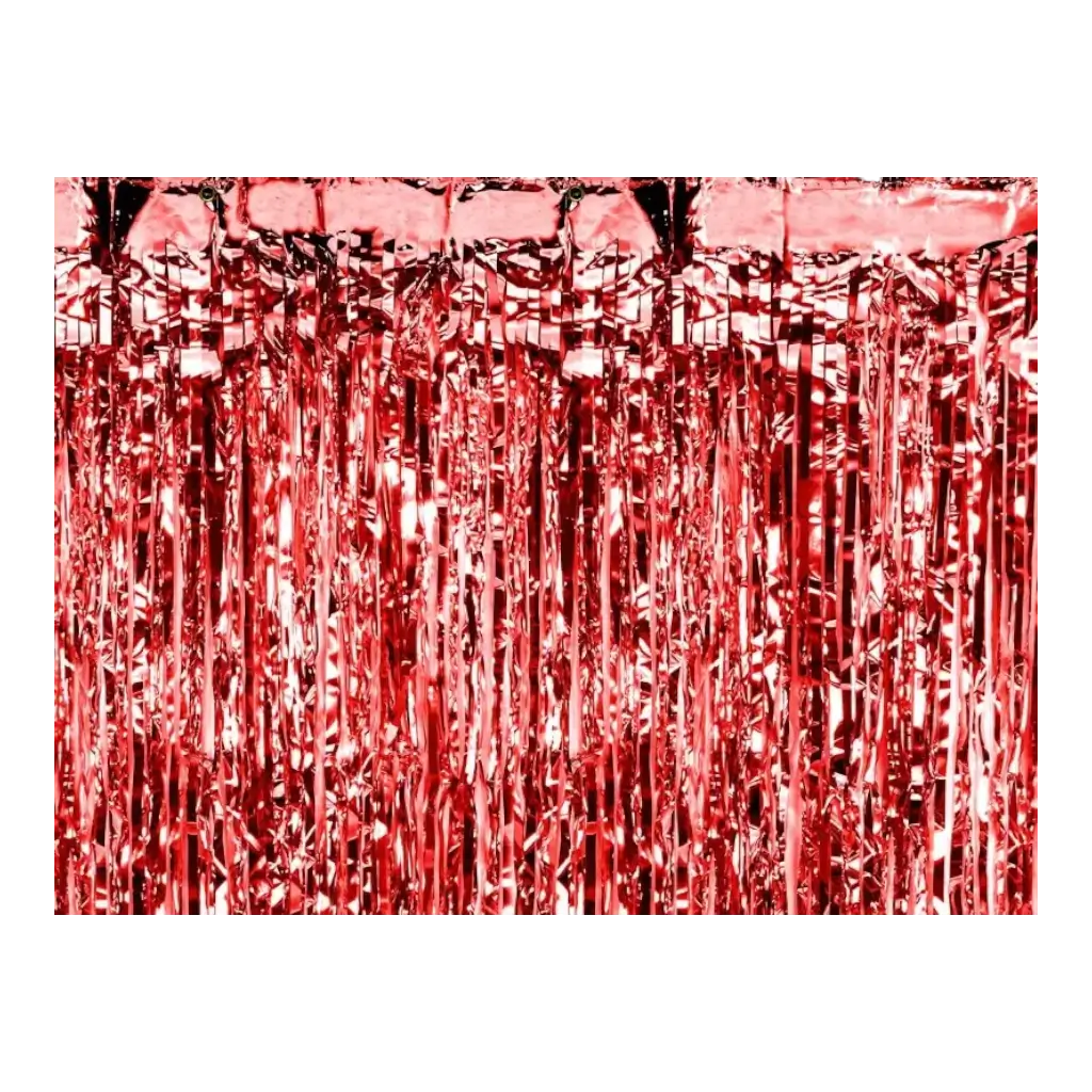 Cortina roja con purpurina - 90x250cm