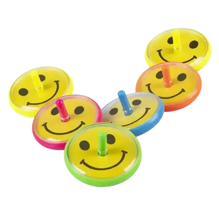 Toupies smiley (lote de 6)