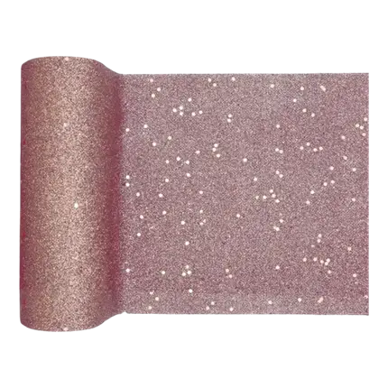 Camino de mesa ROSE Gold Glitter 5 metros