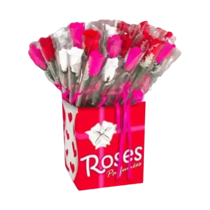 Juego de 3 Mini Rosas Perfumadas - 3 colores