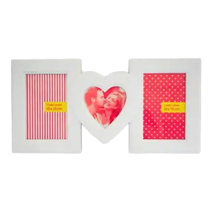 Foto Carde con Corazón Blanco