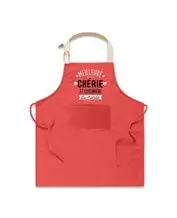 Delantal rojo Meilleure Chérie... 