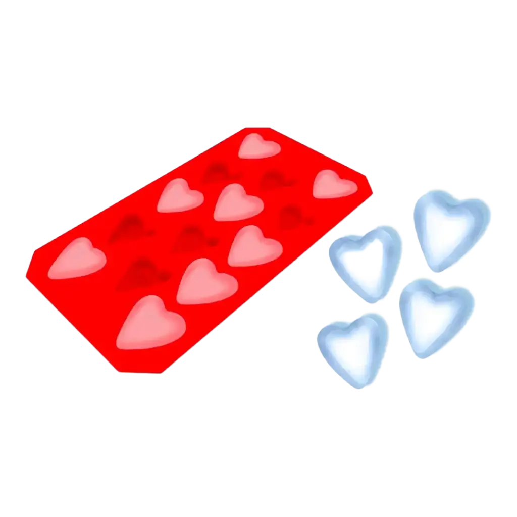 Molde de cubo de hielo Red Heart