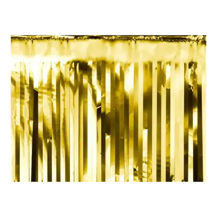 Guirnalda brillante en flecos de oro -18,5x400cm