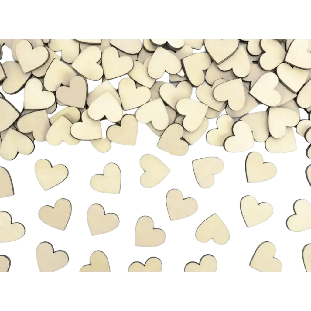 Corazones de Madera - Confeti - 2x2cm