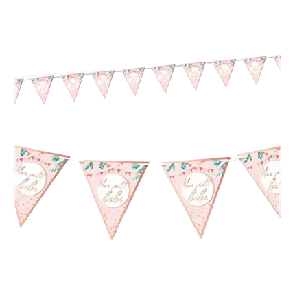  Garland Pink Pennants Mon petit bébé 