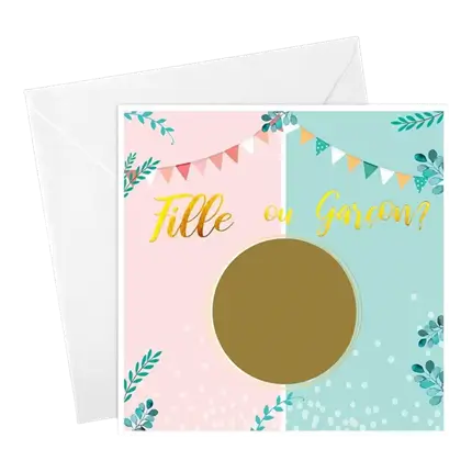 6 tarjetas de rascar Chica o Chico - BOY