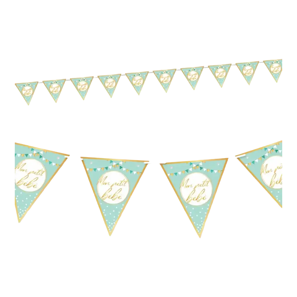 Garland Blue Pennants "Mi pequeño bebé"