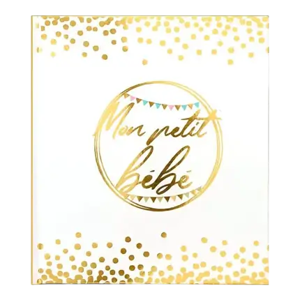 Libro de visitas Mi pequeño bebé Blanco y dorado