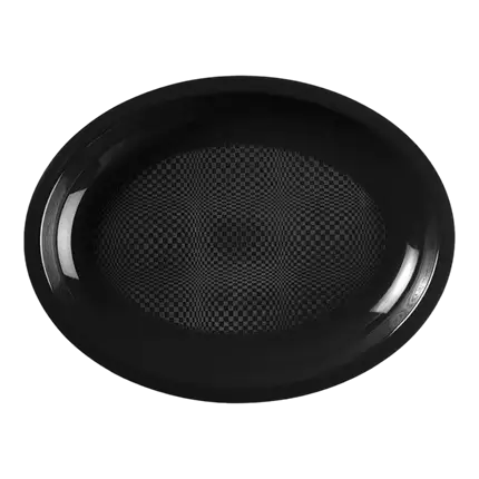 Plato ovalado negro - 25,5x19cm - juego de 25