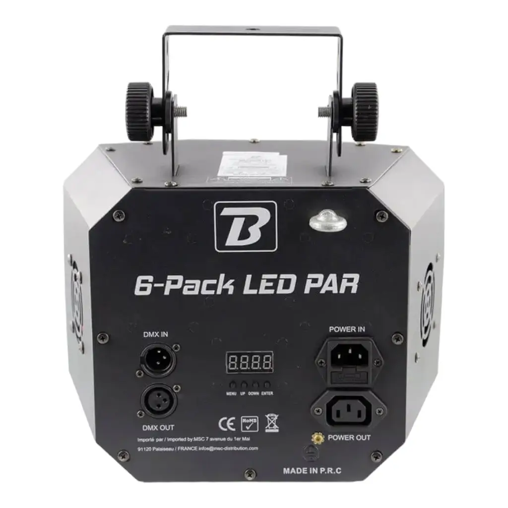 MÁQUINA DE EFECTOS LED - PAQUETE DE 6 LED PAR - BOOMTONE DJ