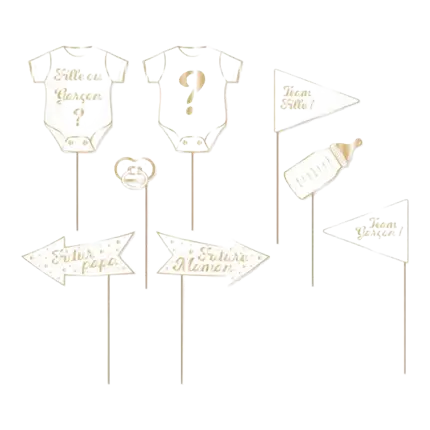 Atrezzo para fotos de chica o chico (8 piezas)