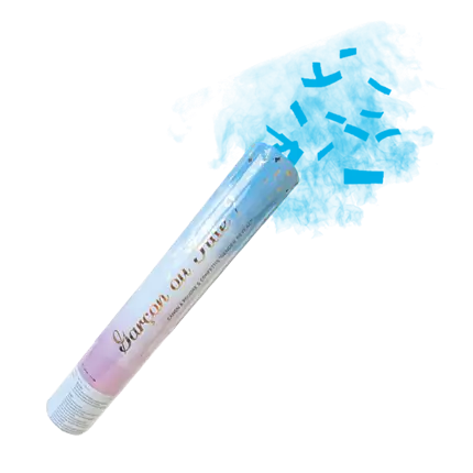Cañón de Polvo y Confeti para la Revelación del Sexo - AZUL