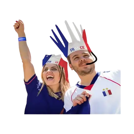 CORONA CON SILBATO - FRANCIA - AZUL BLANCO ROJO