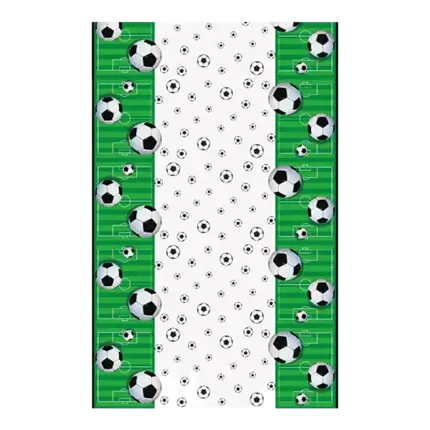 MANTEL FUTBOL BLANCO Y VERDE - 137X213CM