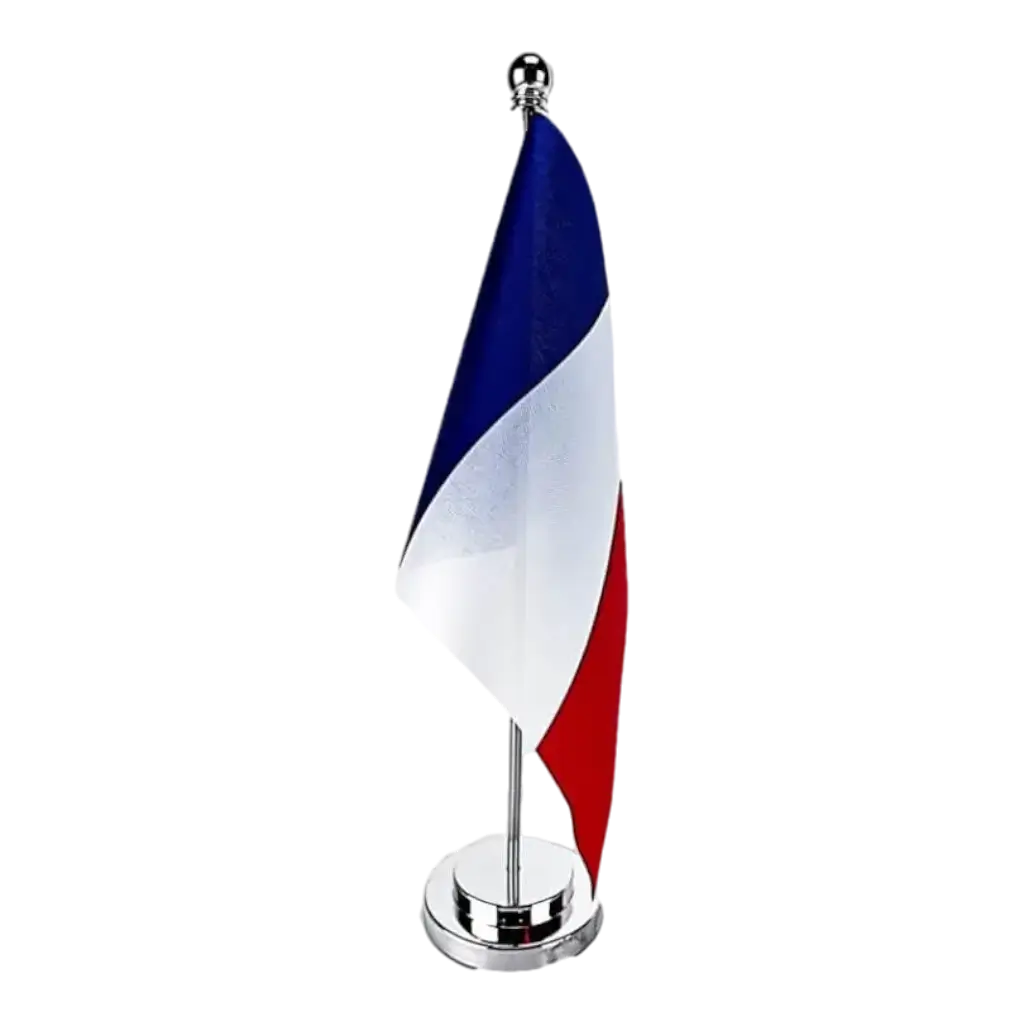 STAND + MESA BANDERA FRANCIA - 15x21cm