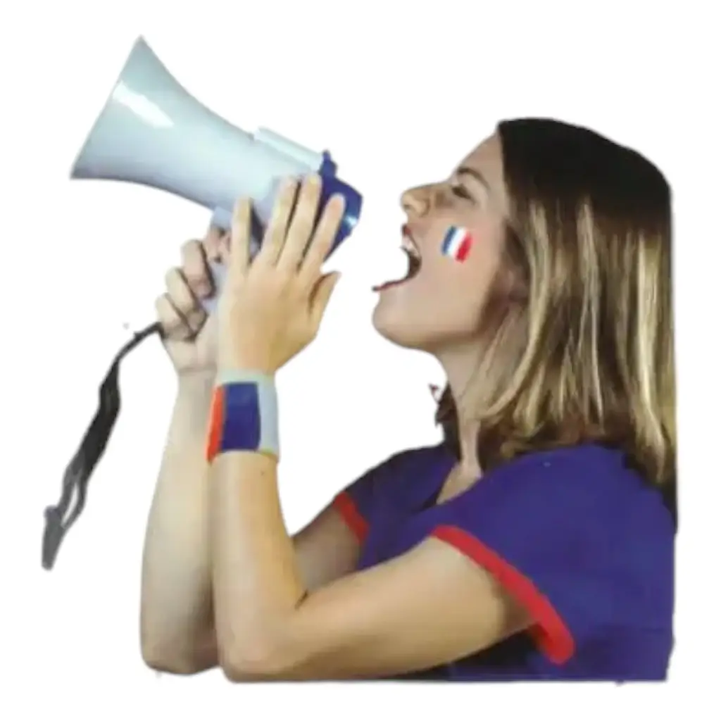 MEGÁFONO - ALLEZ LES BLEUS - PARTIDARIO DE FRANCIA