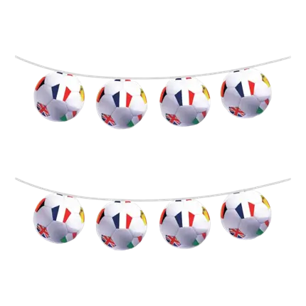 GUIRNALDA DE 8 BANDERAS DE FÚTBOL - 29CM - 5M