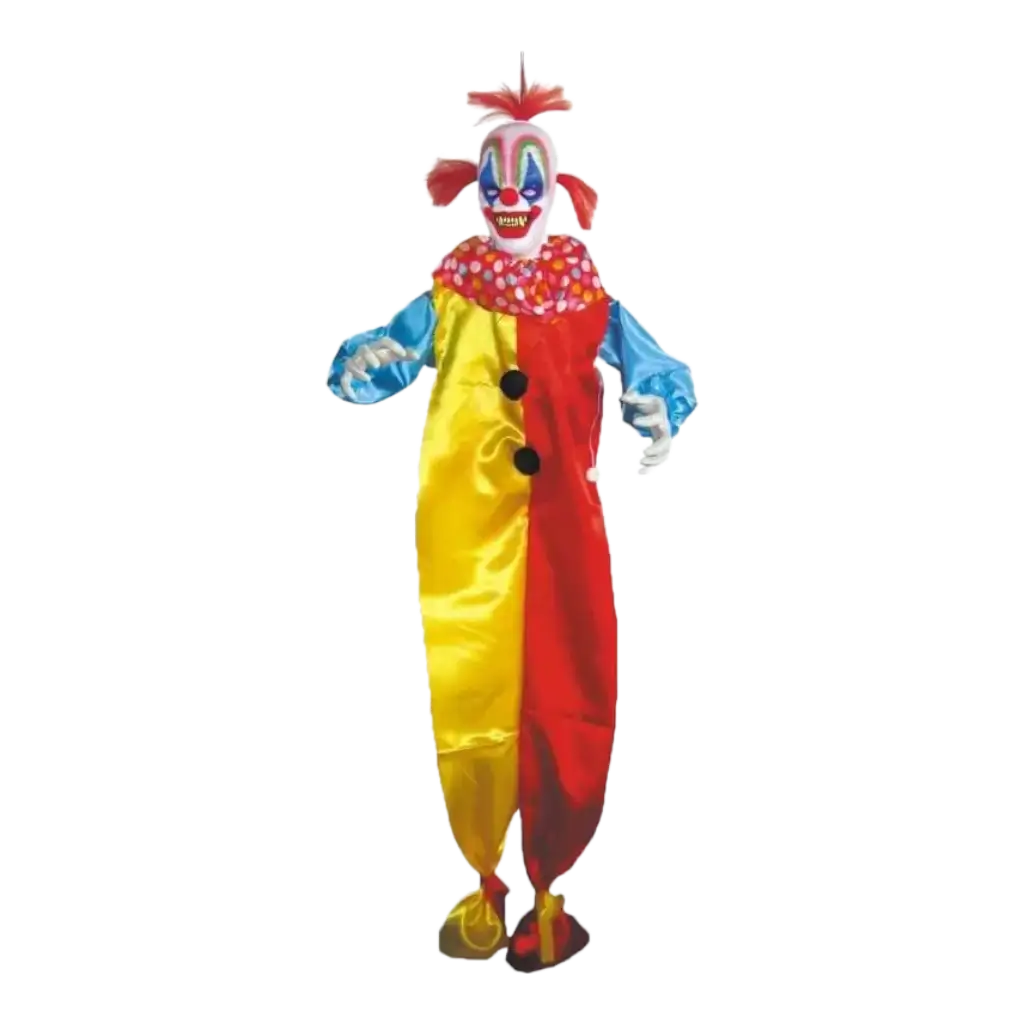 COLGANTE PAYASO DE TERROR ANIMADO TAMAÑO HUMANO - 153CM