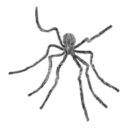 ARAÑA GIGANTE TERCIOPELO GRIS - 230CM