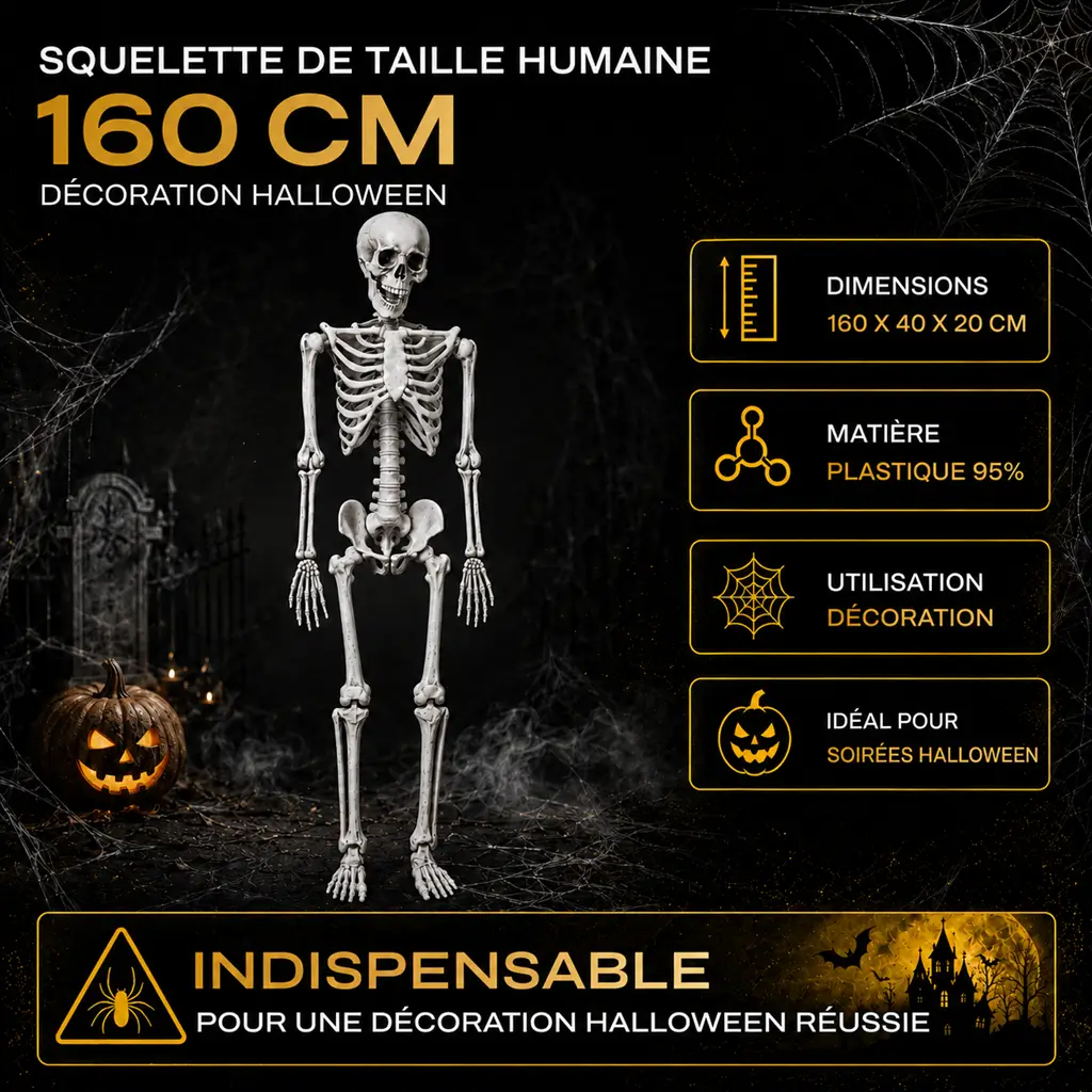 ESQUELETO GIGANTE - TAMAÑO HUMANO - 160CM