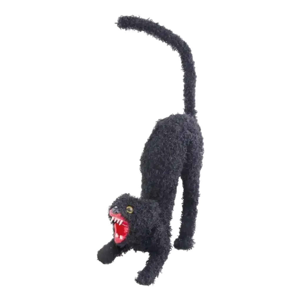 Decoración de gato negro 34cm