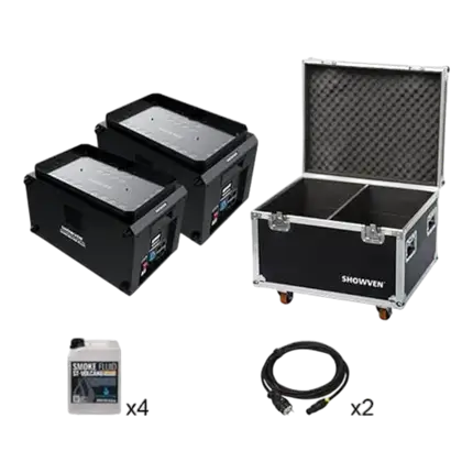 MÁQUINA DE HUMO - JUEGO DE 2 SMOKEJET SONICBOOM PLUS