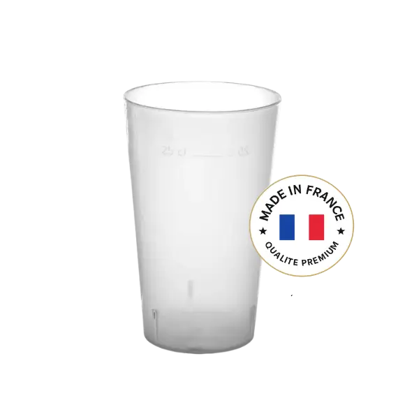 Vaso Ecocup 25cl útil (33?cl hasta el borde) Reutilizable – Tipo Media caña, Zumo, Refrescos