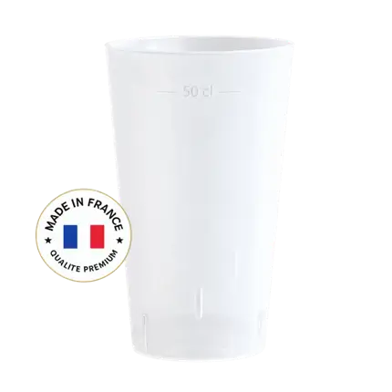 Vaso Ecocup 50?cl útil (60?cl hasta el borde) Reutilizable – Tipo Pinta, Mojito, Batido