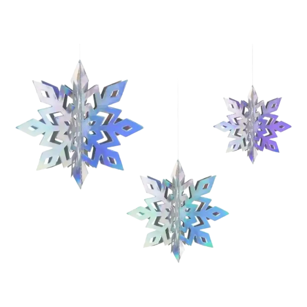 Set de 6 lámparas colgantes Snowflake - Navidad - ø15/20/25cm