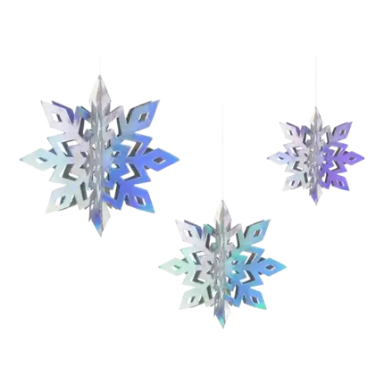 Set de 6 lámparas colgantes Snowflake - Navidad - ø15/20/25cm