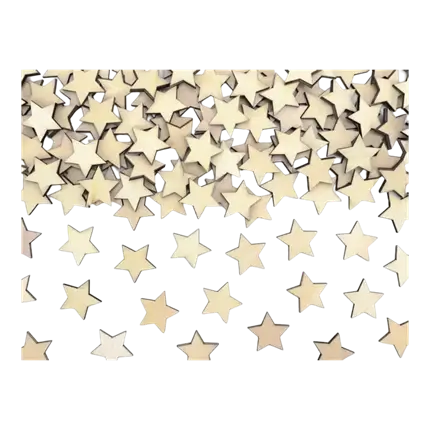 Confeti de estrellas de madera - 2x2cm