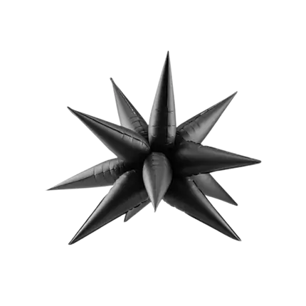Globo Estrella 3D - Mylar - Negro - 90cm