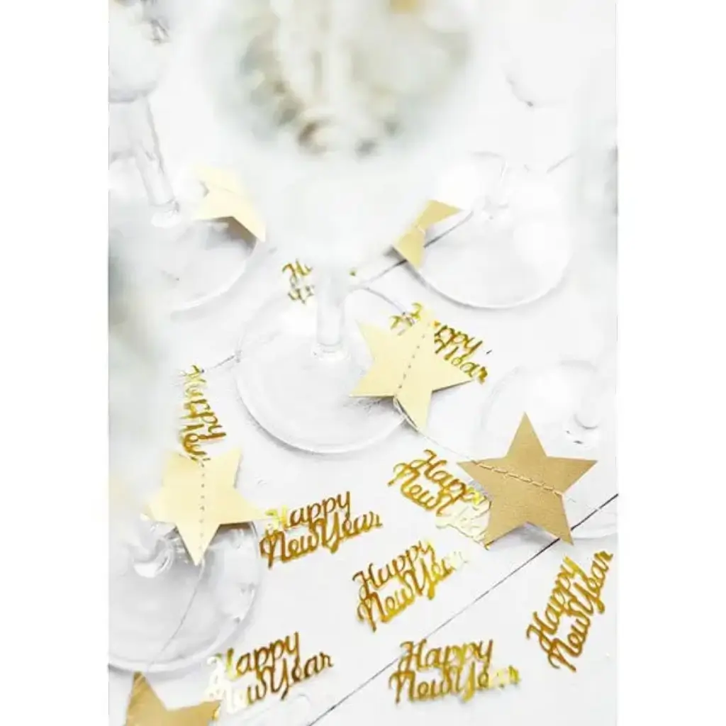 Confeti FELIZ AÑO NUEVO - Dorado - 4x2cm (3g)