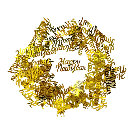 Confeti FELIZ AÑO NUEVO - Dorado - 4x2cm (3g)