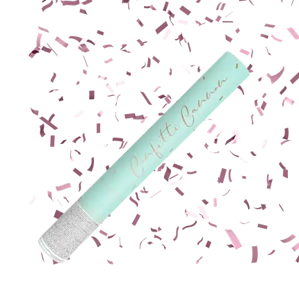 Cañones de Confeti 40cm Oro Rosa