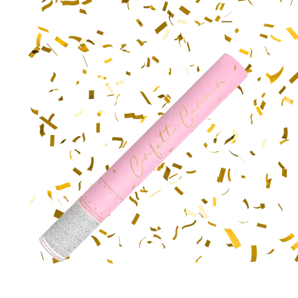 Cañones de Confeti 40cm Oro