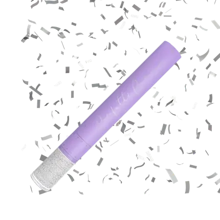 Cañones de Confeti 40cm Plata