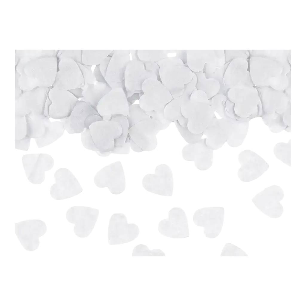 Confeti de mesa - Corazón Blanco - 1,6x1,6cm (15gr)