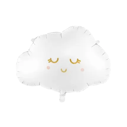 Globo Mylar efecto escarchado - Nube blanca - 51x35.5cm