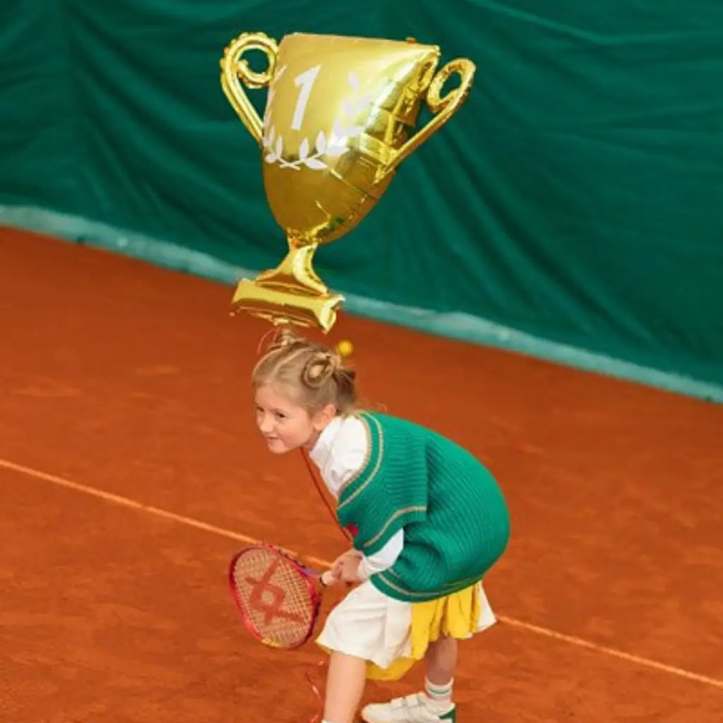 Globo Mylar Glitter - Copa Deportiva Dorada - 64x61cm