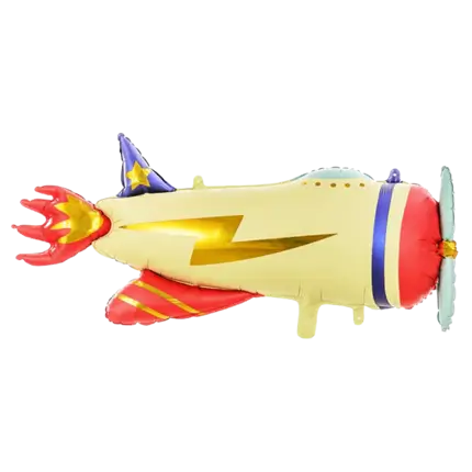 Globo Mylar Efecto Escarchado - Avión - 91x39cm