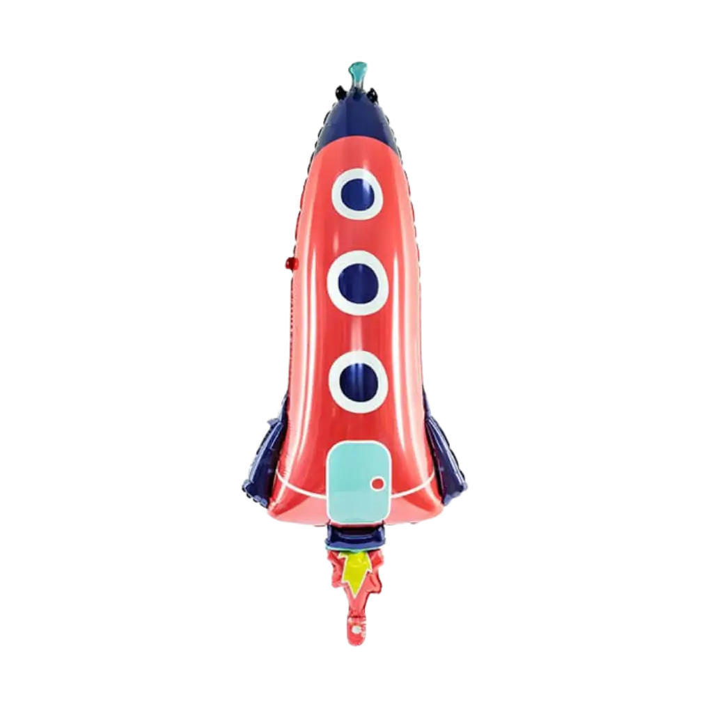Globo Mylar Efecto Brillo - Cohete Cohete - 44x115cm