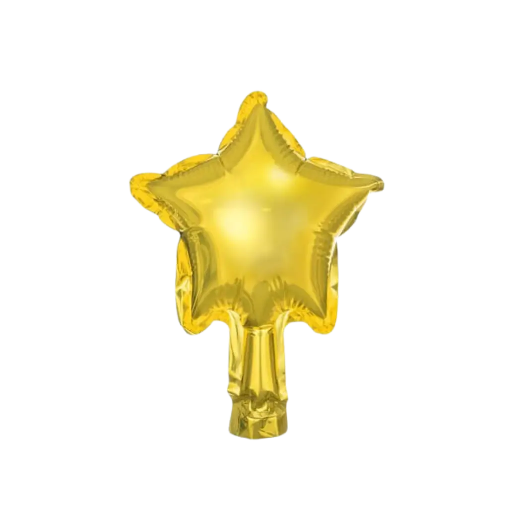 Globo Estrella - Mylar Metálico - Dorado - 12cm (juego de 25)