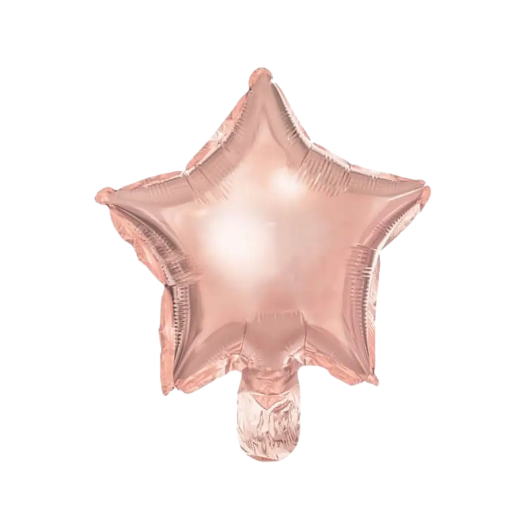 Globo Estrella - Mylar Metálico - Oro Rosa - 25cm (juego de 25)