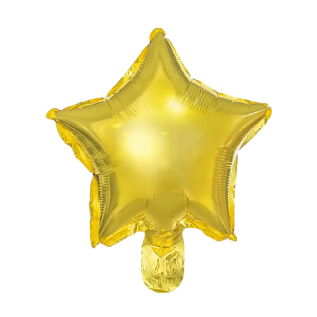 Globo Estrella - Mylar Metálico - Dorado - 25cm (juego de 25)