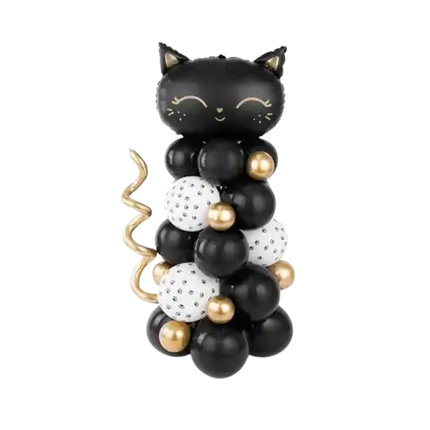 Ramo de Globos Gato Negro Gigante - PARA CONSTRUIR - 83x140cm