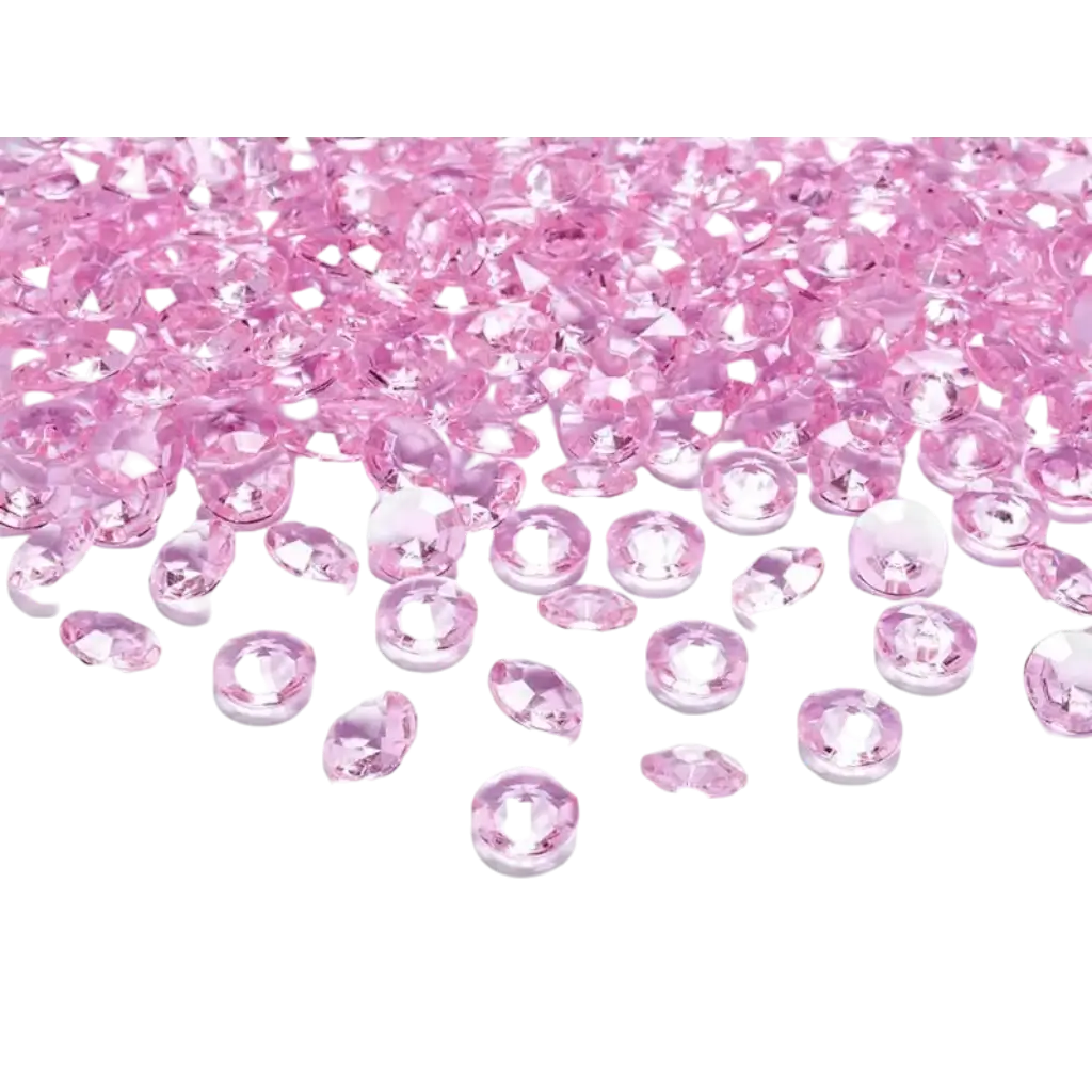 Confeti de diamantes - Rosa claro - (juego de 100)